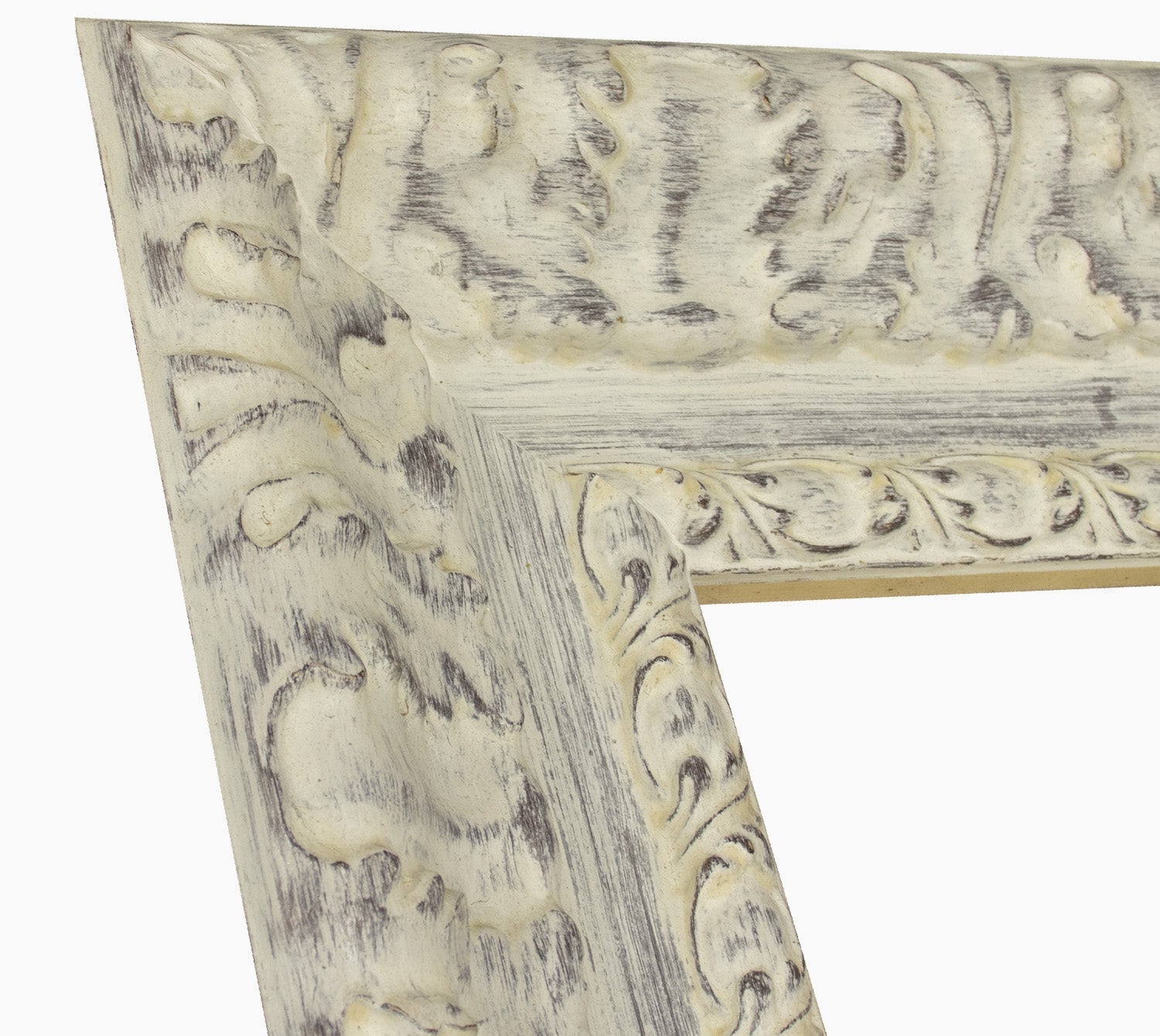 4980.920 cornice in legno bianco fondo marrone misure profilo100x60 mm