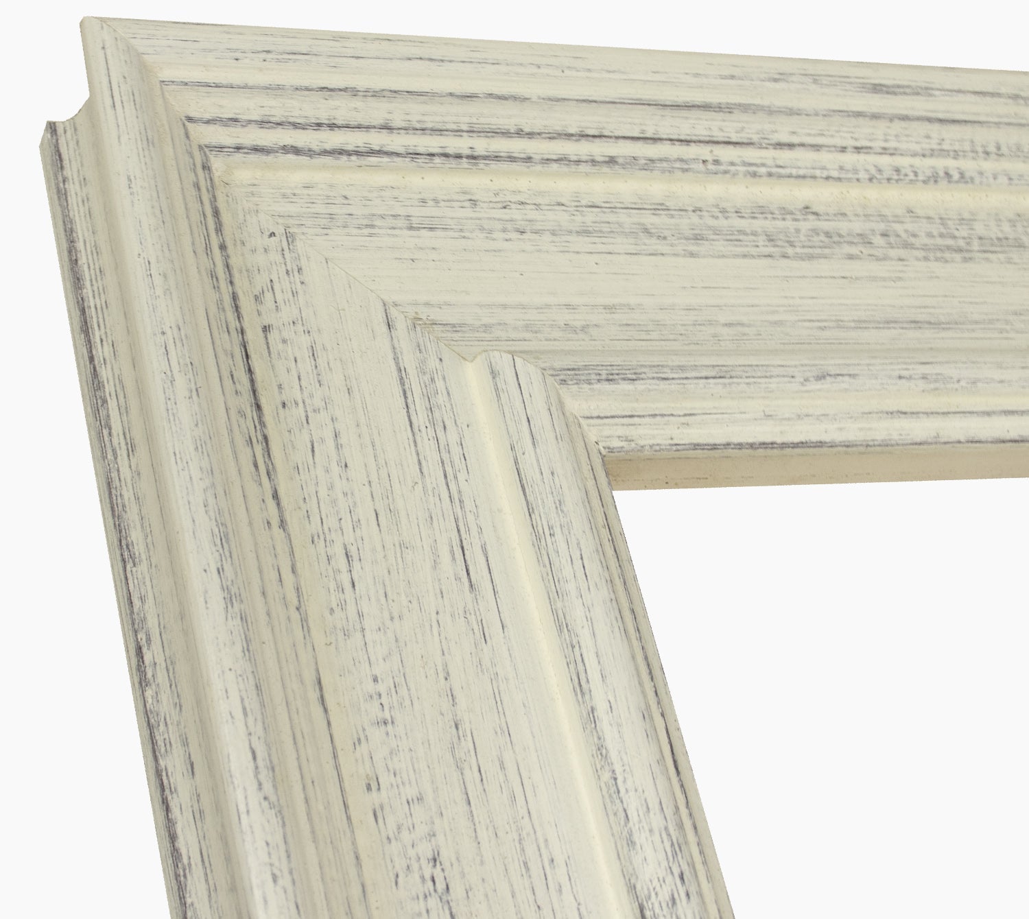 449.899 cornice in legno bianco a cera misura profilo 100x50 mm