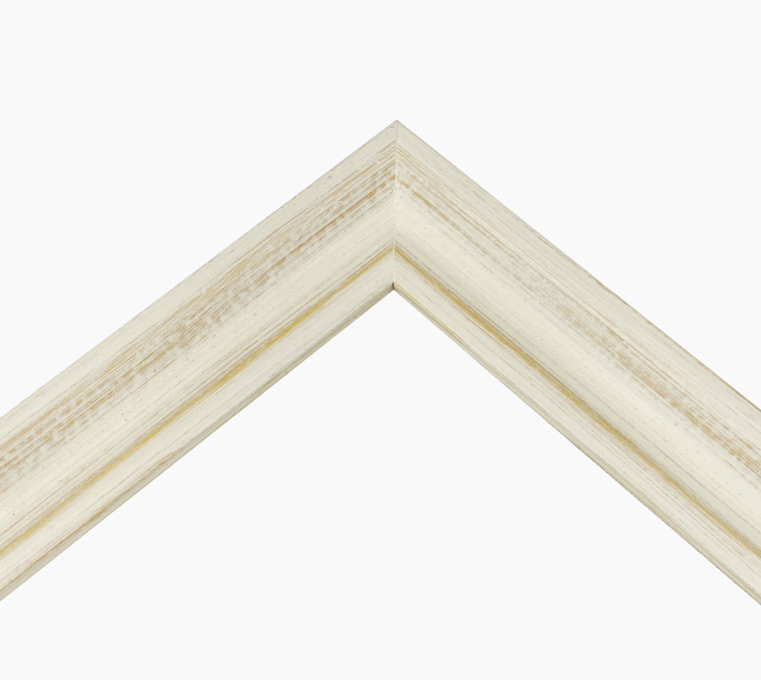 145.915 cornice in legno ocra fondo bianco con profilo misura 35x30 mm Lombarda cornici