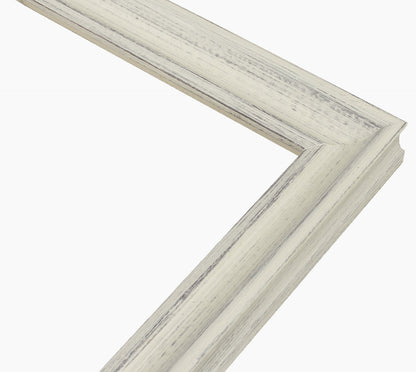 145.920 cornice in legno bianco fondo marrone con profilo misura 35x30 mm Lombarda cornici