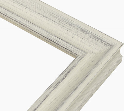 145.920 cornice in legno bianco fondo marrone con profilo misura 35x30 mm Lombarda cornici