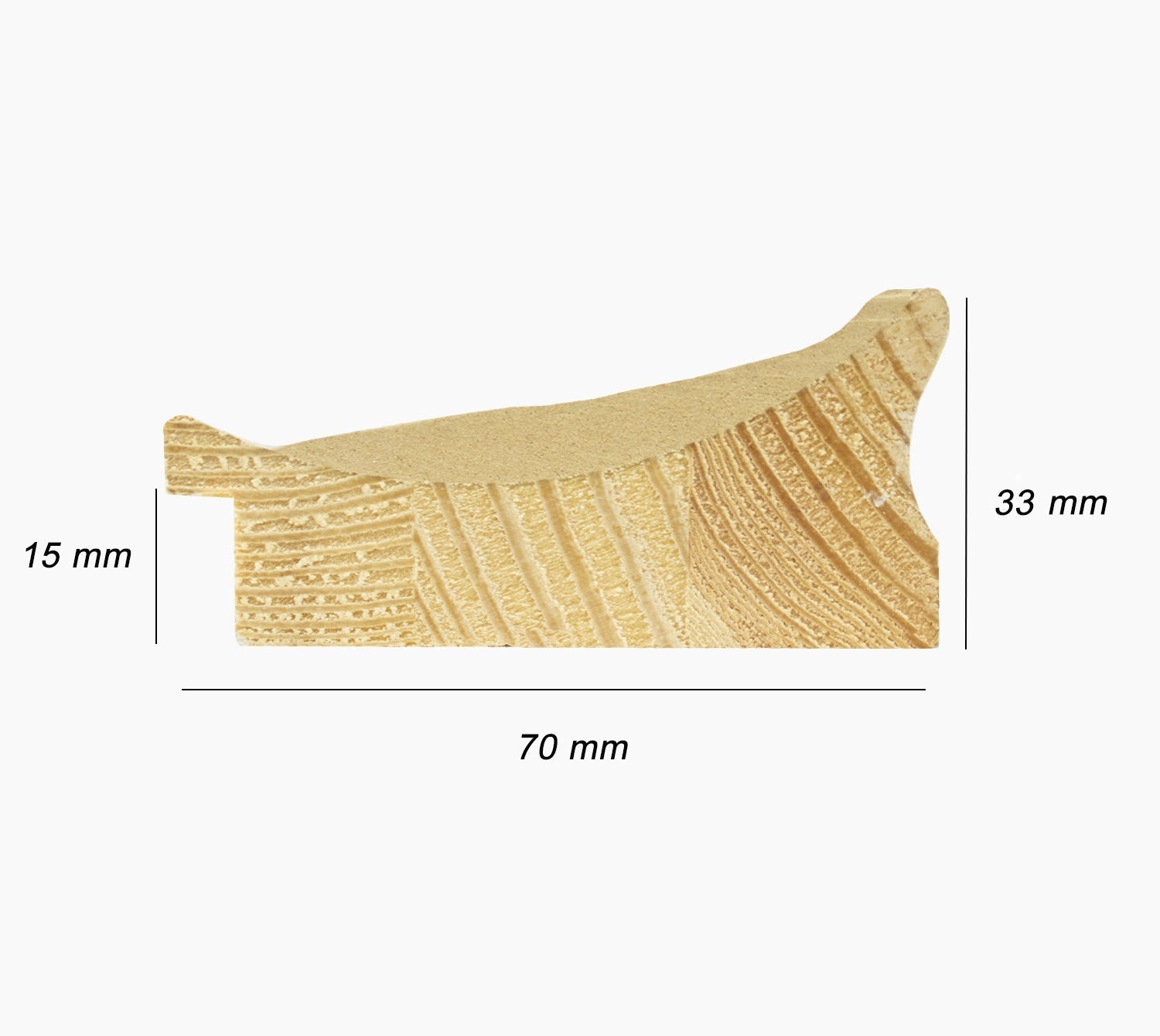 301.920 cadre en bois blanc avec fond marron mesure de profil 70x33 mm Lombarda cornici S.n.c.