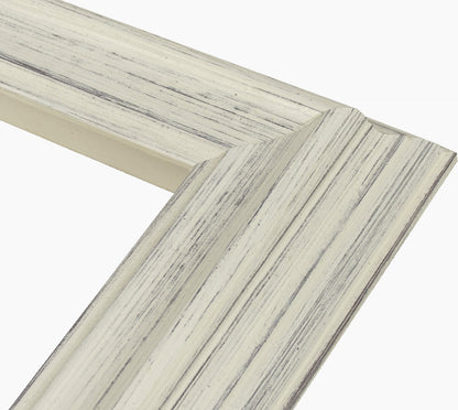 310.920 cadre en bois blanc avec fond marron mesure de profil 60x40 mm Lombarda cornici S.n.c.