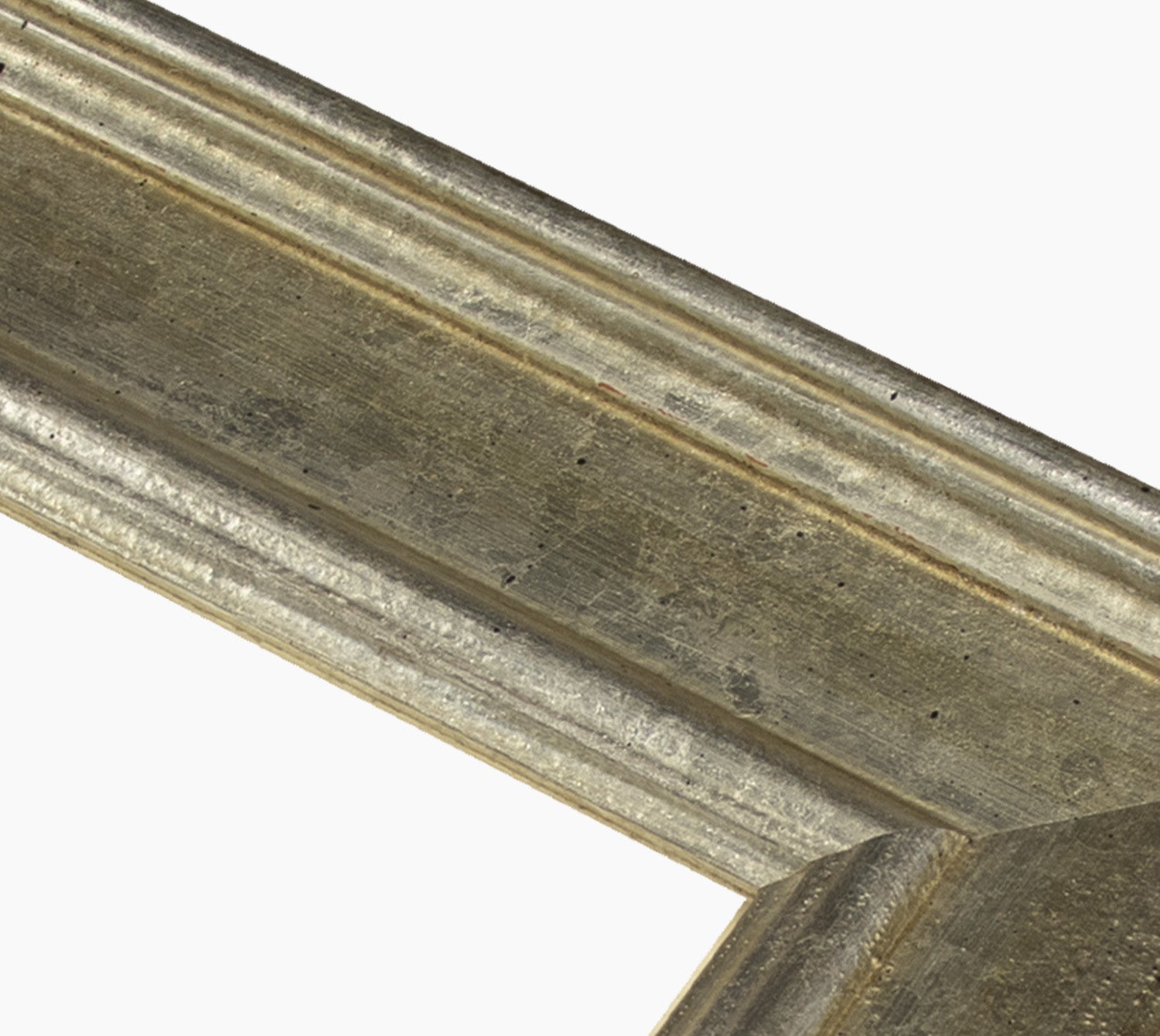 340.011 cadre en bois à la feuille d'argent mesure de profil 60x30 mm Lombarda cornici S.n.c.
