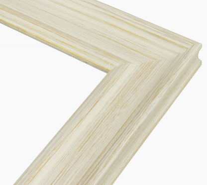 340.915 cadre en bois à fond ocre blanc mesure de profil 60x30 mm Lombarda cornici S.n.c.