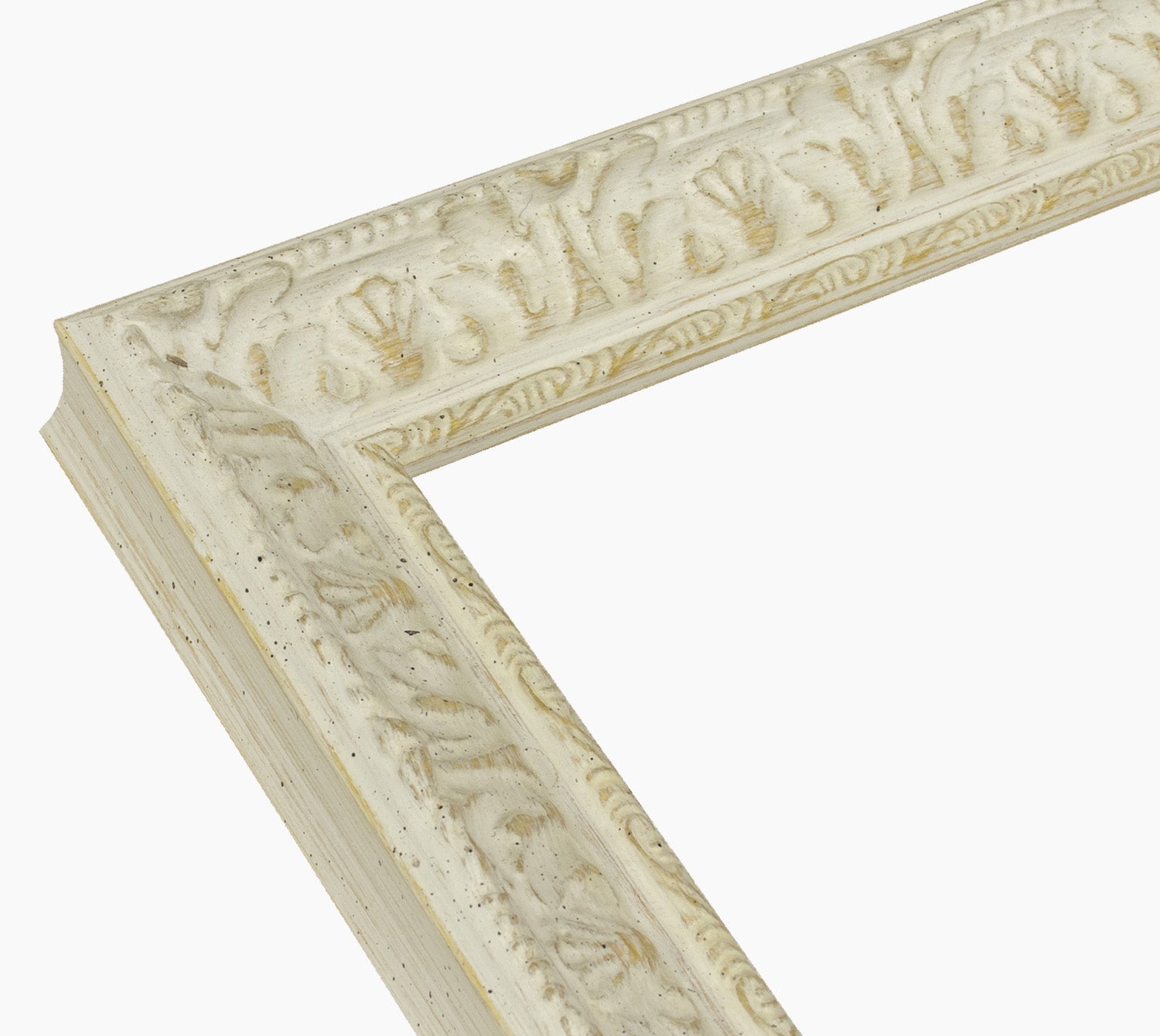 396.915 cadre en bois à fond ocre blanc mesure de profil 45x35 mm Lombarda cornici S.n.c.