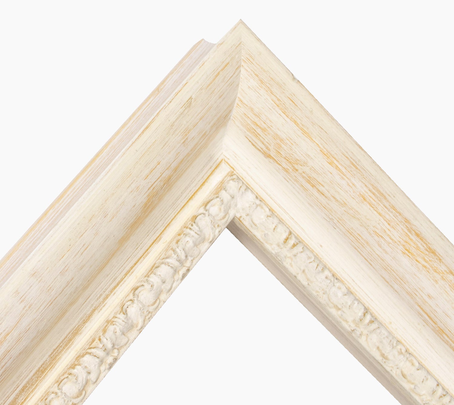 430.915 cadre en bois blanc fond ocre Largeur 65 mm - Hauteur 55 mm Lombarda cornici S.n.c.