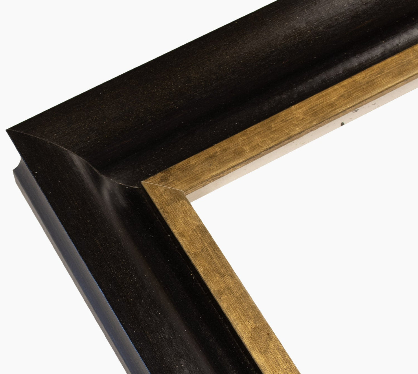 445.601 cadre en bois noire à cire avec fil d'or mesure de profil 65x55 mm Lombarda cornici S.n.c.