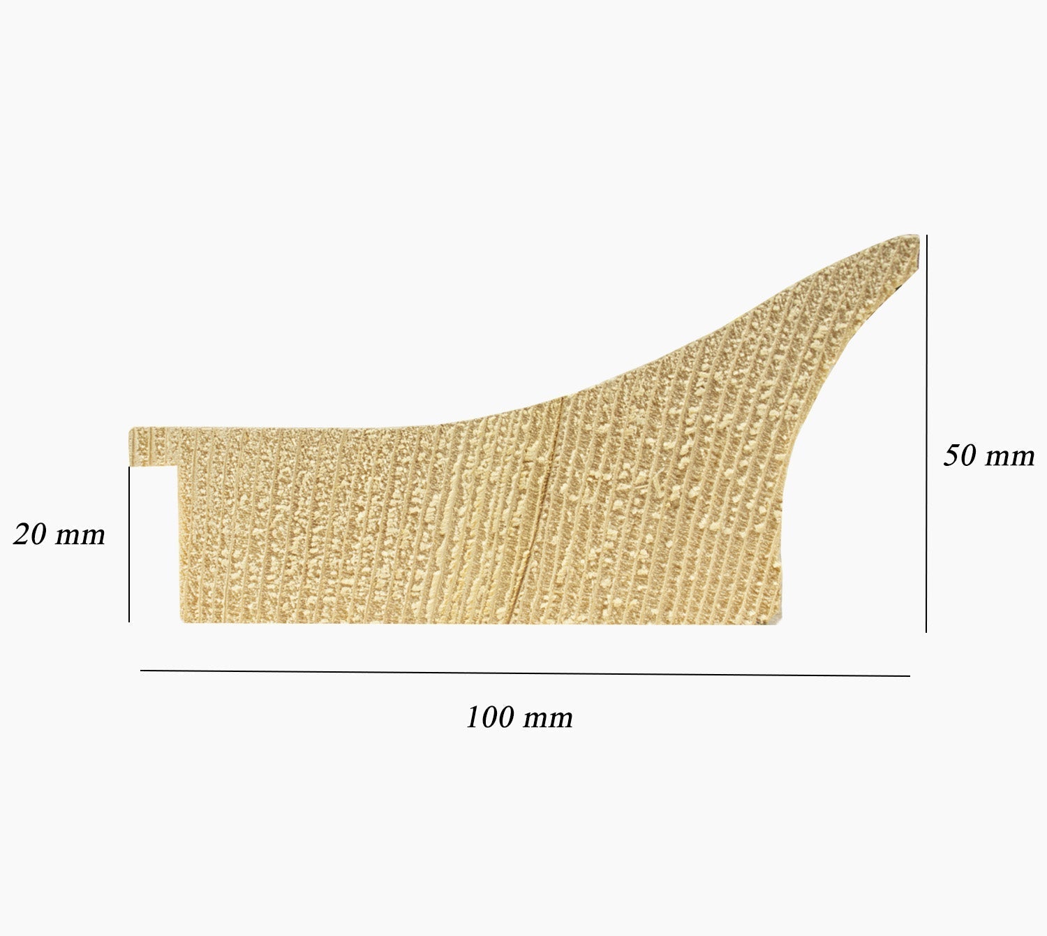 449.920 cadre en bois blanc avec fond marron mesure de profil 100x50 mm Lombarda cornici S.n.c.