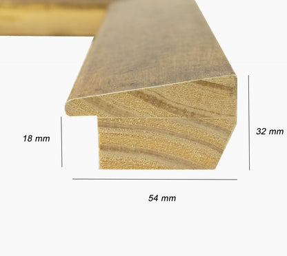 550.230 cadre en bois à la feuille d'or  antique mesure de profil 54x32 mm Lombarda cornici S.n.c.