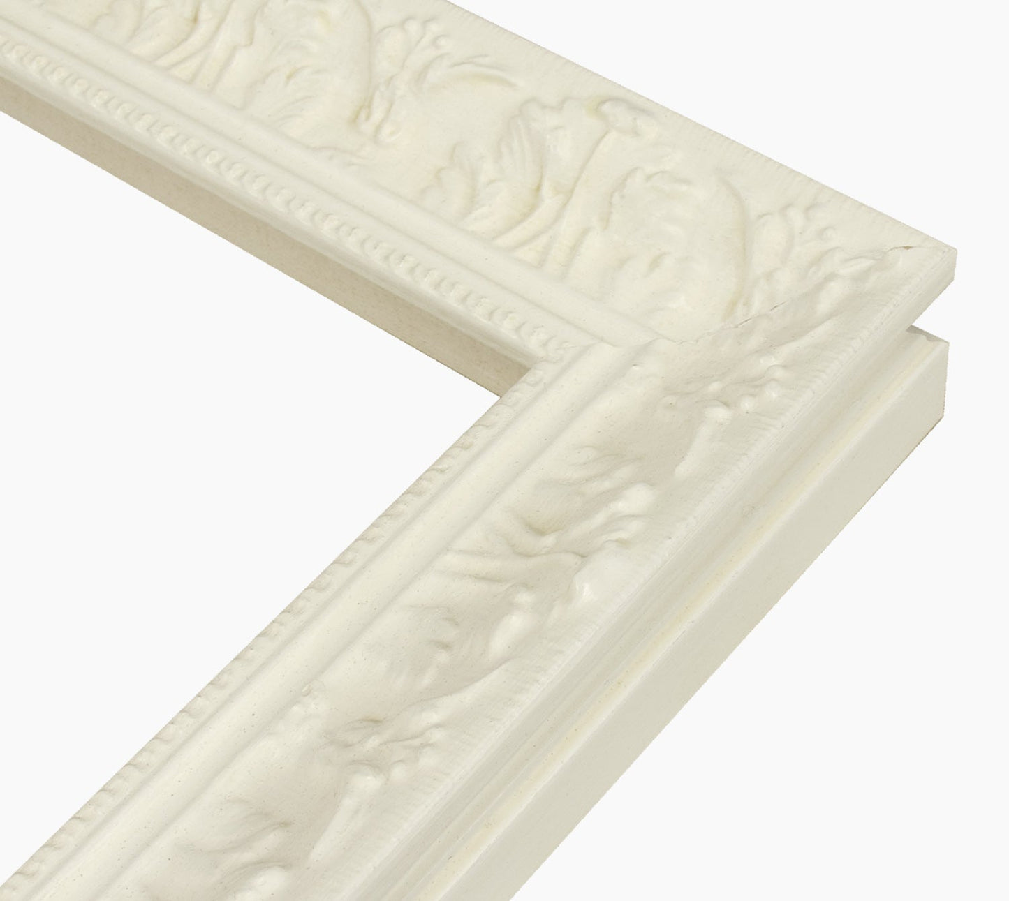 630.899 cadre en bois blanc avec de la cire mesure de profil 60x55 mm Lombarda cornici S.n.c.