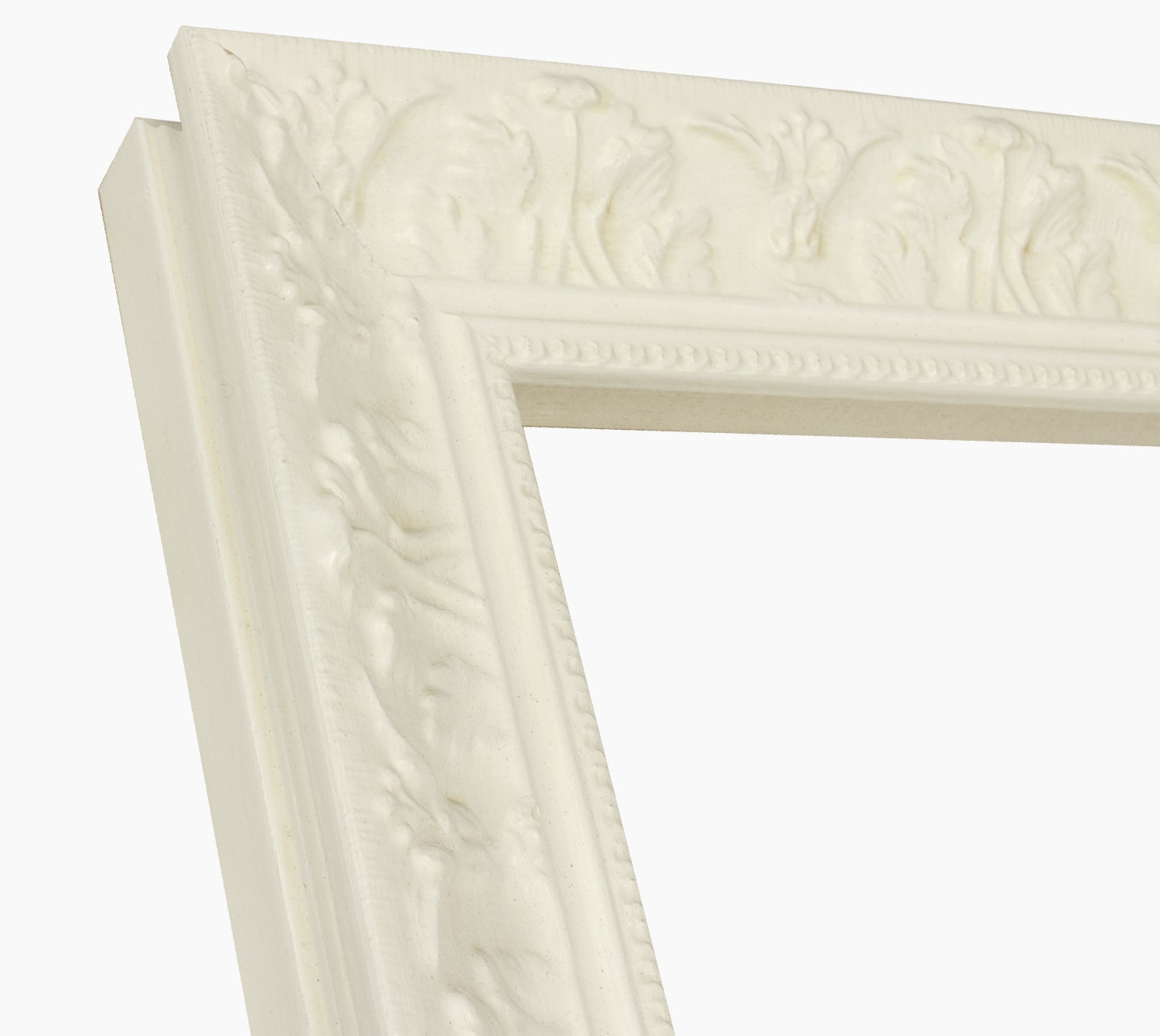 630.899 cadre en bois blanc avec de la cire mesure de profil 60x55 mm Lombarda cornici S.n.c.