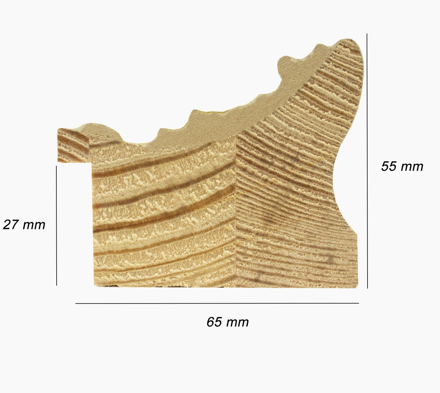 631.601 cadre en bois noir avec fil d'or mesure de profil 65x55 mm Lombarda cornici S.n.c.