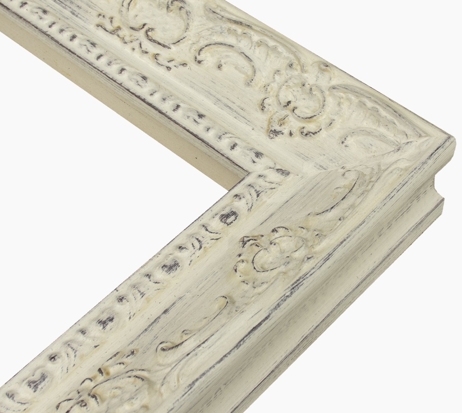 631.920 cadre en bois blanc avec fond marron mesure de profil 65x55 mm Lombarda cornici S.n.c.